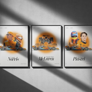 3er Set Moderne McLaren F1 Poster SOFORT DOWNLOADS | McLaren Poster, F1 Poster, Lando Norris Poster, Oscar Piastri Poster, Digitaldruck