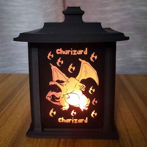 Pokemon Lantern - Light up your space with this 3D printed ghost theme lantern | Charmander, Charmeleon, Charizard