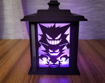 Pokemon Lantern - Light up your space with this 3D printed ghost theme lantern | Gastly, Gangar, Haunter