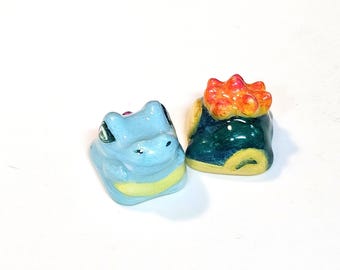 Cyndaquil & Totodile Bundle | Custom Hand Painted anime keyboard keycaps