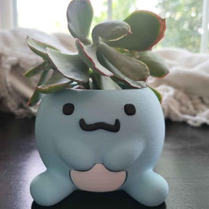 Cute Dinosaur Planter - 3D printed Indoor Succulent Pot