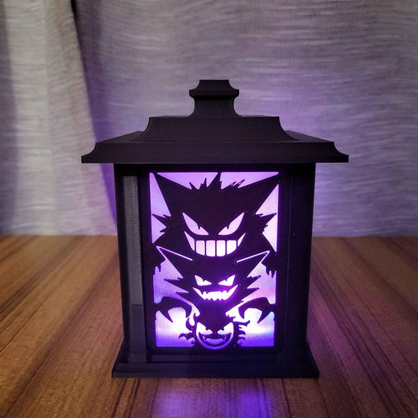 Pokemon Lantern - Light up your space with this 3D printed ghost theme lantern | Gastly, Gangar, Haunter