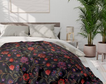 Coperta di viti di fiori, coperta in pile artico, decorazione d'interni, arredamento morbido, decorazione del soggiorno, decorazione della camera da letto, lancio coccoloso, idea regalo