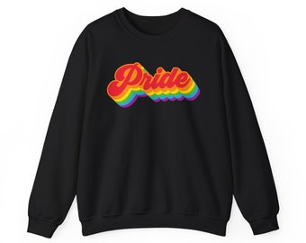 Spread Peace and Love in a Spectrum of Colors with this Retro Pride Sweatshirt!
