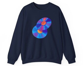 Cozy Vibes: Retro Cassette Tape Embroidered Sweatshirt