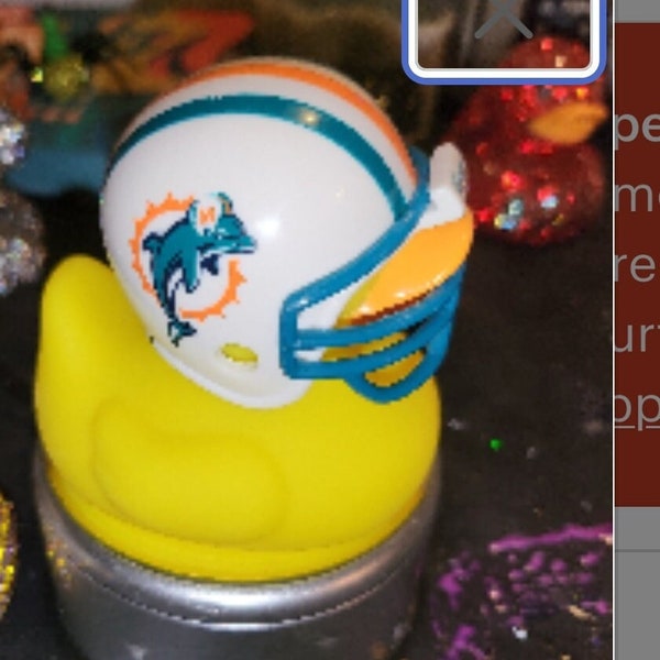 New custom large Dolphins football ducks