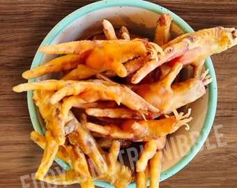 Chicken Feet Dog Treats - Air Dried, Single Ingredient, Hand Made, Small Batch, Long-Lasting, Personalizable, Collagen, Dog Dental Chew