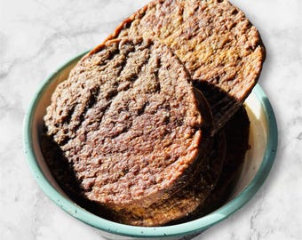 100% Beef Pattie Dog Treats - Dehydrated Single-Ingredient Dog Chews, Air-Dried Beef Snacks, Meal Topper or Fresh Food Alternative for Dogs