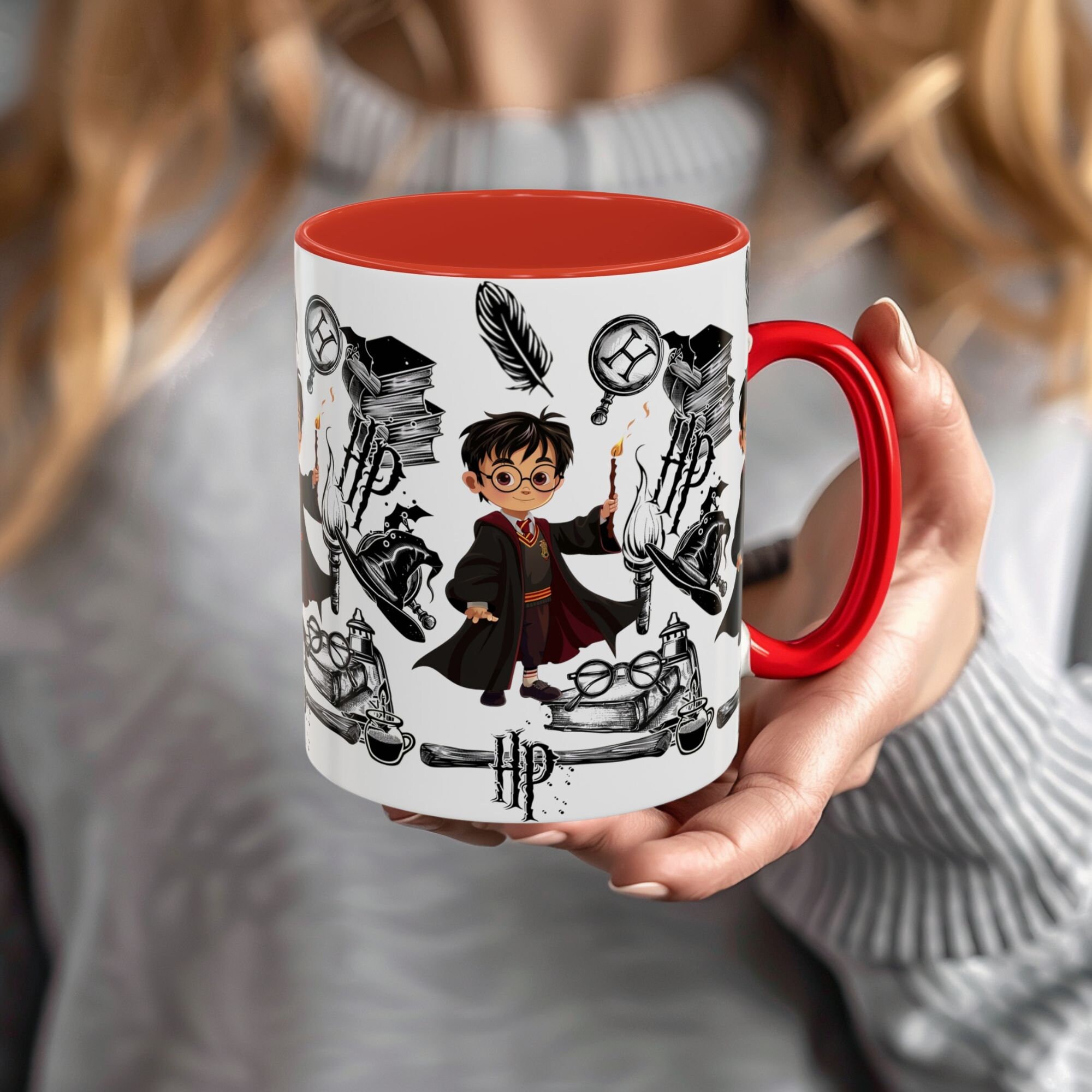 Wizard Gift for Wizarding Fans Believe in Magic Funny Coffee Mug Cute Full Color Christmas Birthday Present for Harry Fans Men Women