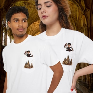 Believe in Magic Unisex T-shirt, Wizard School Fandom Shirt, Magic HP Tee, HP Inspired Pocket Tees, Bookish Shirt,Gift For Friends,HP Magic