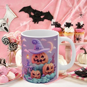 Halloween Pumpkin Mug: Spooky Boo Coffee Cup