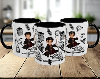 Kubek Wizard Coffee: Wierzę w magię, pełen kolorów, prezent dla fana HP
