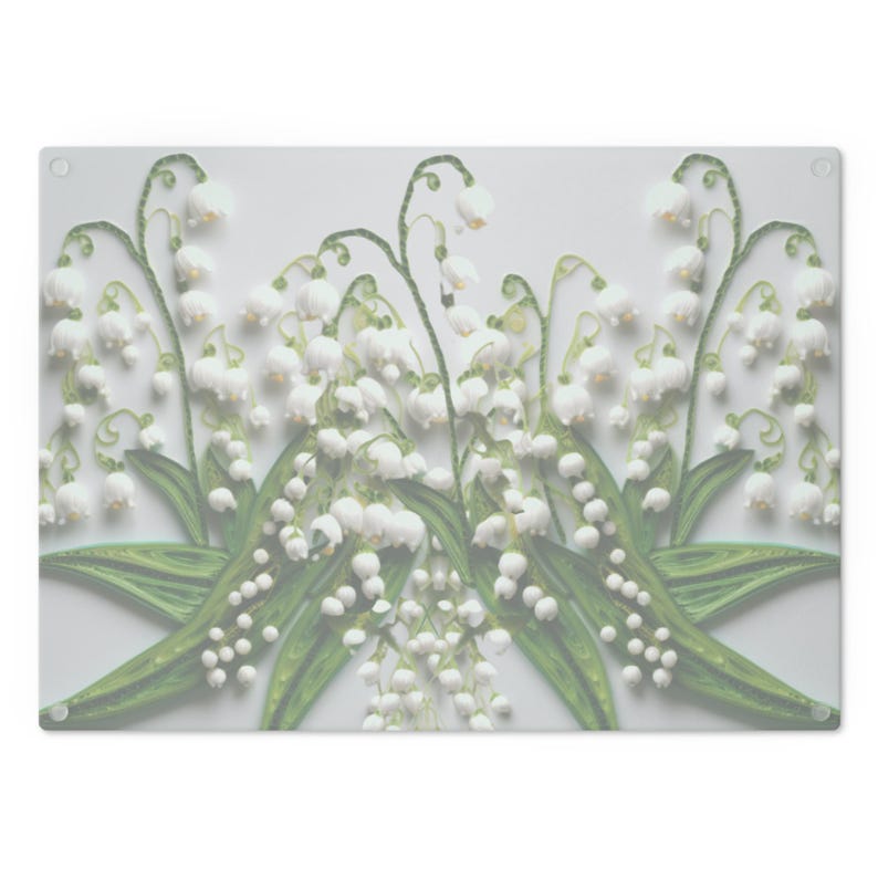Wildflower Lily Glass Cutting Board,cutting Board,kitchen Essentials