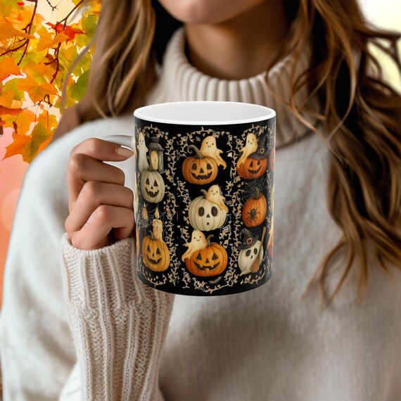 Something Different Wholesale Hey Boo - Tazza in ceramica a forma di fantasma, tazza spooktacular per Halloween per streghe Brew - Tazze fantasma, tazze di Halloween