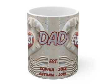 Personalized Dad Ever Coffee Mug, Father's Day Gift