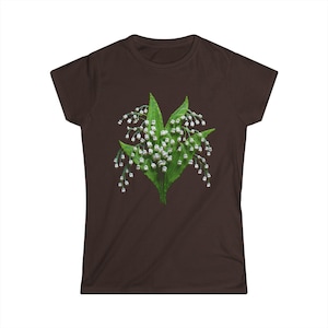 T-shirt lelietje-van-dalen, vintage cottagecore-shirt, boho-shirt wilde bloemen, natuurshirt, botanisch shirt, tuinliefhebber, cadeau bruidsmeisje