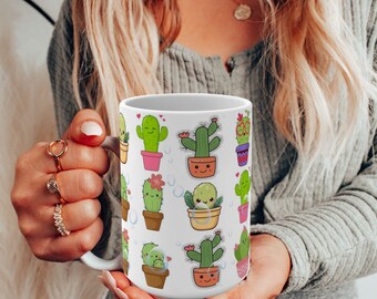 Funny Cactus Mug: Whimsical Succulent Plant Gift (15oz)