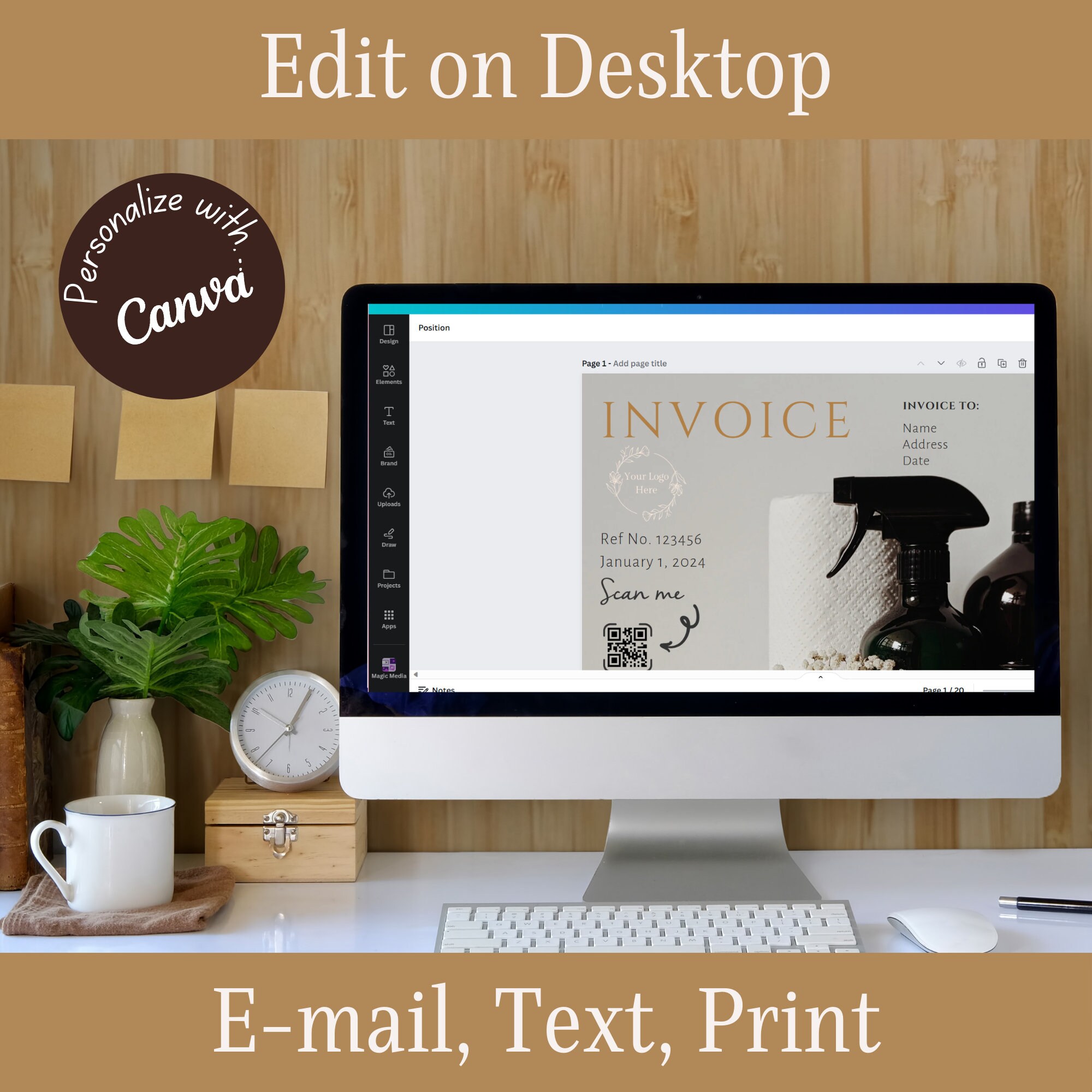 Cleaner Invoice Template Editable Small Business Custom Order Form