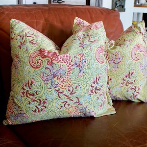 Ensemble de taies d&#39;oreiller à motif bloc : oreillers fleuris bohèmes (18 x 18)