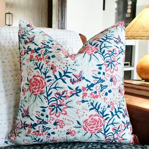 Ensemble de taies d&#39;oreiller à imprimé bloc : oreillers floraux bohèmes (20 x 20, 2 PCS)