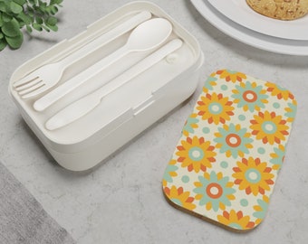 Seventies Bento Box | Bento Lunch Box | Reusable Food Container | Compartment Lunchbox | Eco Friendly Lunch Box
