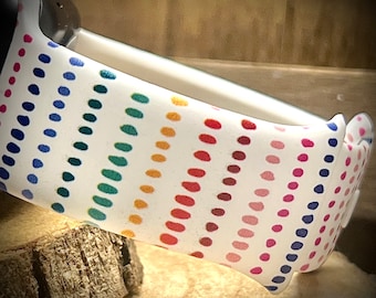 Dot stripe watch Band Boho watch Band geometric watch band summer watch band colorful watch band