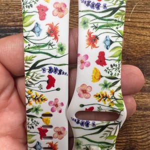 Wildflower watch Band Flowers watch Band floral watch band Spring watch band Summer watch band