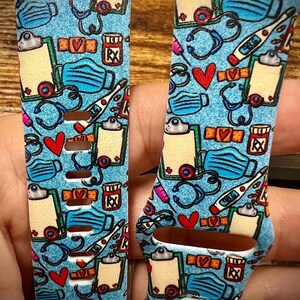 Nurse watch Band rn watch Band stethoscope watch band CNA watch band shot watch band medical assistant watch band medical watch band