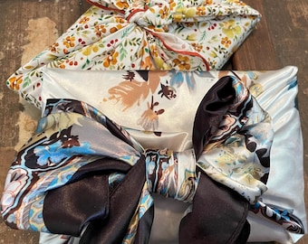Double Bound Blind Date with a Book: Satin or Cotton Scarves with Literary Accessories