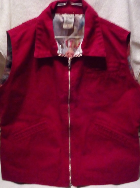 Ethyl Red denim Wild West vest