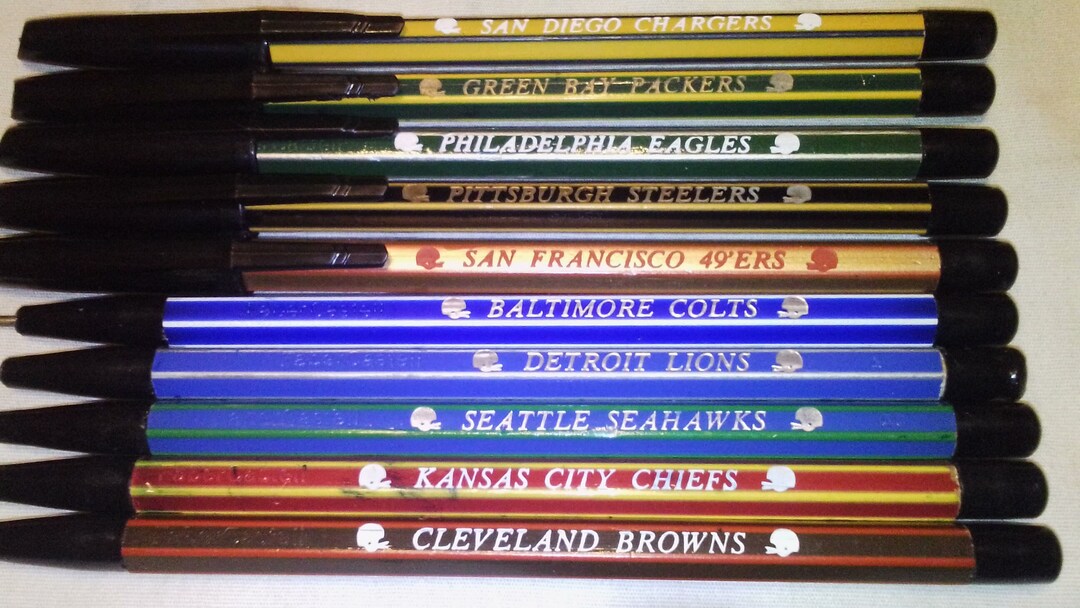 1970's NFL Pencils/pens Sold Separately Etsy