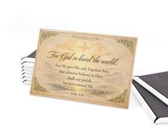 Magnete rettangolare con versetto biblico Giovanni 3:16