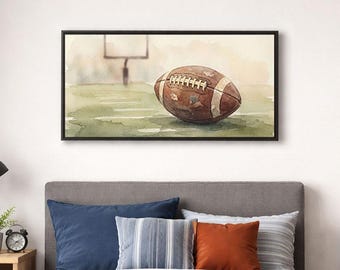 Quadro su tela con cornice opaca raffigurante un campo da calcio.