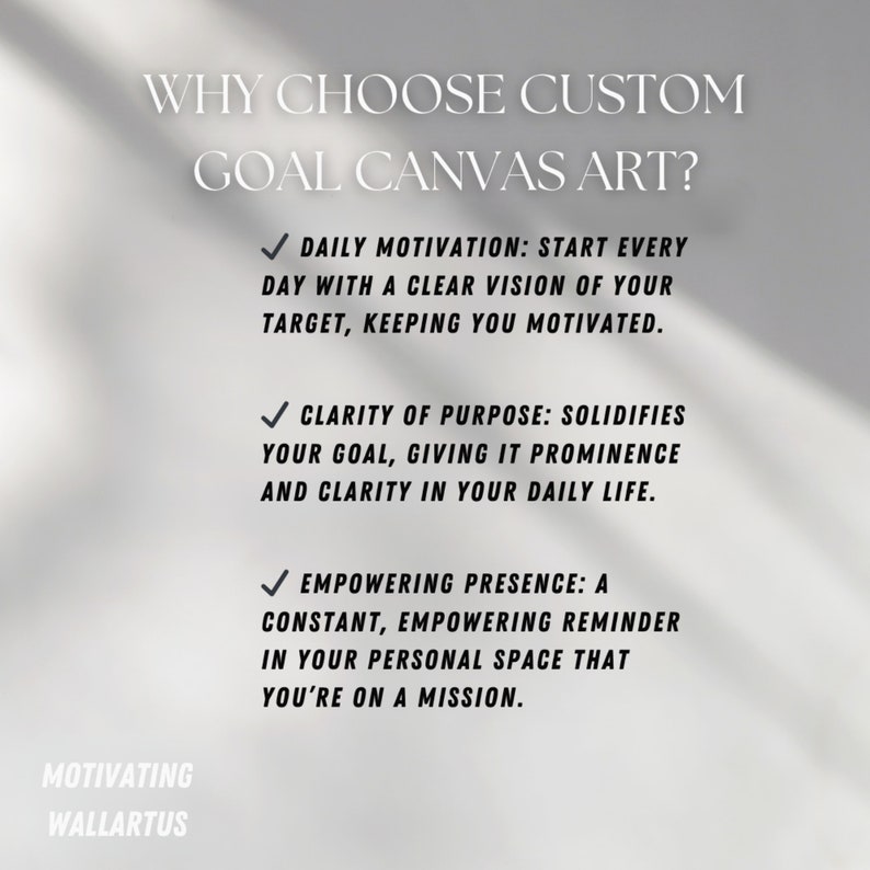 Custom Goal Affirmation Wall Art Personalized Quote Canvas Motivational