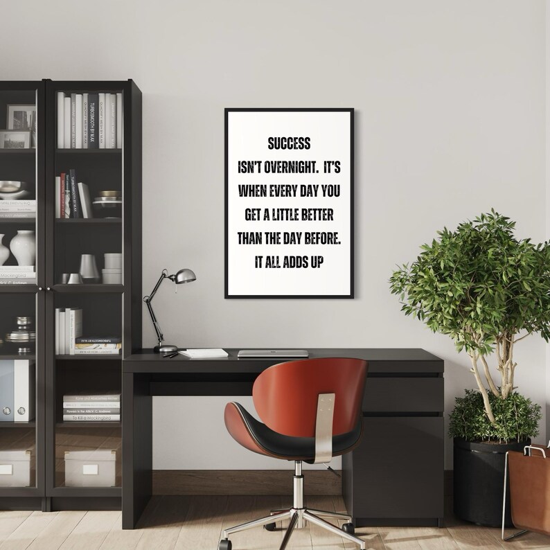 Success Wall Art, Motivational Posters, Success Quotes, Dorm Room Decor