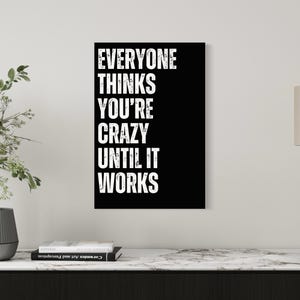 Motivational Wall Art, Motivational Wallart, Entrepreneur Quote Poster, Success Inspirational Office Decor, Growth Mindset Print, Motivation