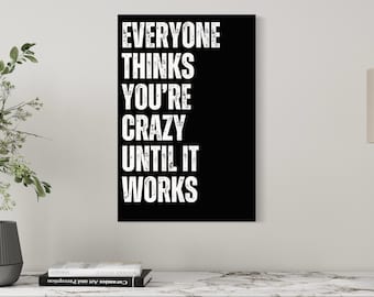 Entrepreneur Quote Poster: Inspirational Office Decor
