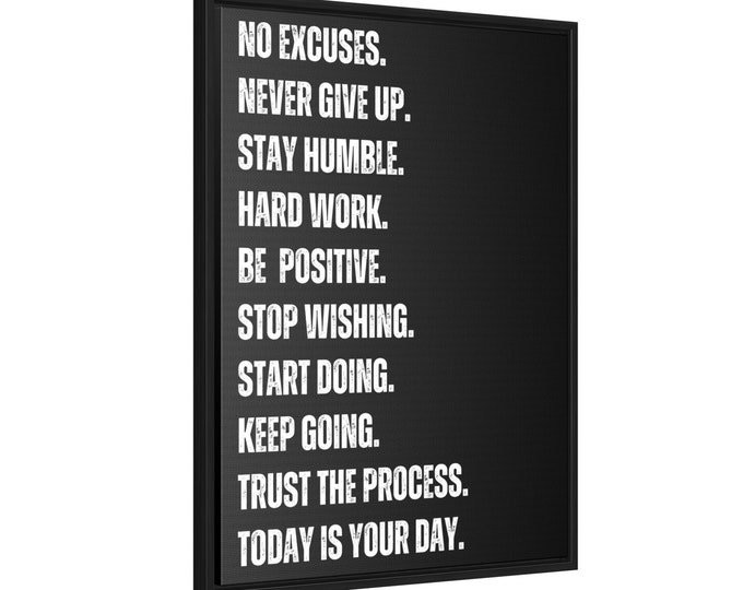Motivational Wall Art | Home Gym Decor | Inspirational Quotes Canvas | Weightlifting Poster Print | Sports Inspiration Ready to Hang | CEO