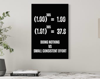 Small Consistent Effort Poster: Inspirational Office Wall Art