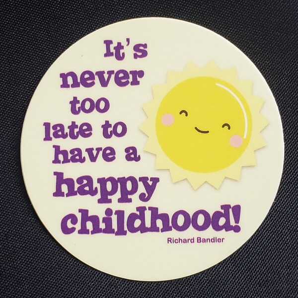 2" sticker: Happy Childhood