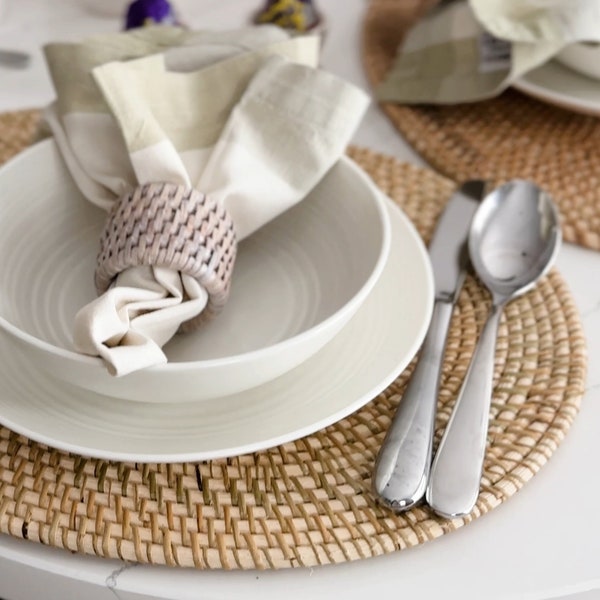 Handcrafted Oval Rattan Table Placemats, Luxury Durable Table Mats From Lombok, Indonesia - Placemats for Dining Tables