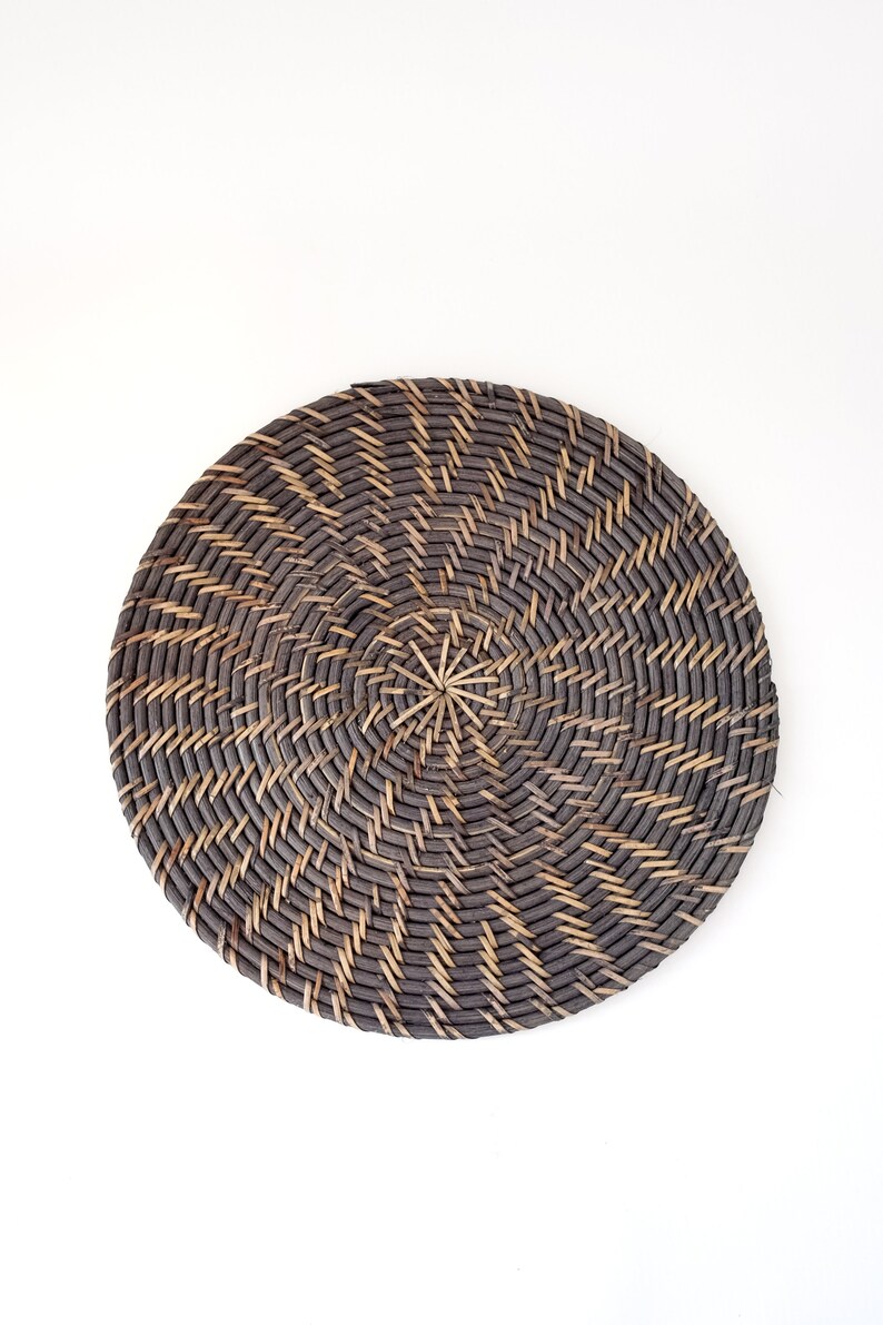 Authentic Handcrafted Round Rattan Table Placemats, Luxury Durable