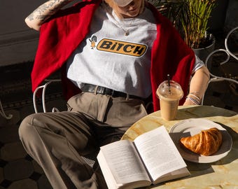 Unisex Parodic Bitch T-Shirt in modern streetwear style shirt as a funny gift idea