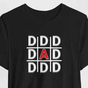 Camiseta "Pai nota A sempre vence" Jogo da Velha, Dia das Letras Vermelhas, Presente fofo para o Dia dos Pais das crianças, Camiseta "Melhor Pai" Engraçada, Novo Presente Pop, Grade 3X3