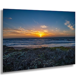 Pismo Strand-Sonnenuntergang-Foto: Küste von Kalifornien Küsten-Meerblick-Kunst