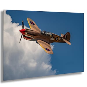 P-40 Warhawk Flying Tiger WWII Airplane Photo Print: Military Aviation Art