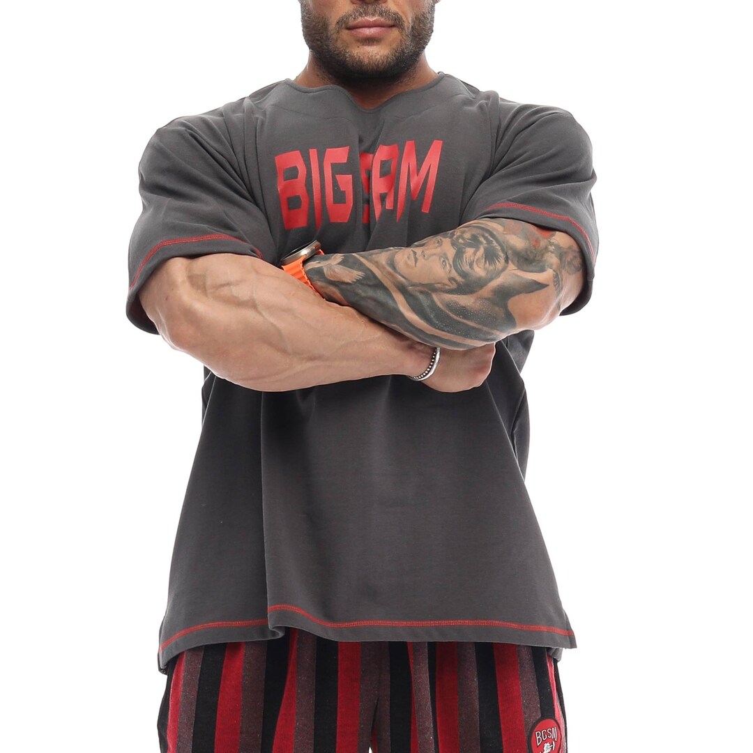 BIG SM Sportswear Musclewear Men's Training Sports Ragtop Rag Top T ...