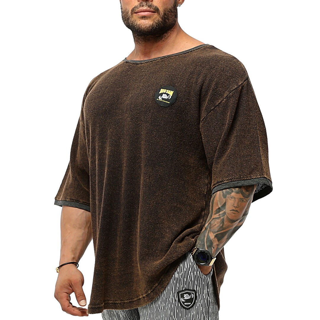 BIG SM EXTREME SPORTSWEAR Ragtop Sweater T-Shirt - Bodybuilding & Fitness Apparel, Design 3205