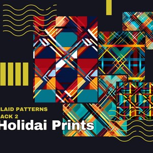 Plaid Pattern Pack, 24 Seamless Digital Prints, Commercial Use (PDF)