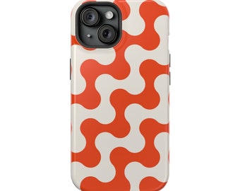 Tomato Red Squiggles MagSafe Tough Case
